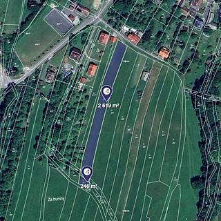 Prodej stavební parcely 1 791 m² Podolí