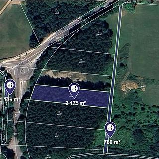 Prodej komerčního pozemku 2 365 m² Kamenice