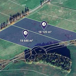 Prodej louky 3493 m² Nové Hrady