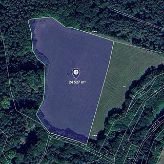 Prodej zemědělské půdy 24 527 m² Dobřeň