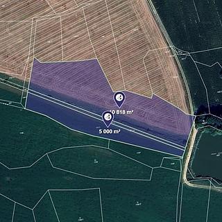 Prodej zemědělské půdy 10 992 m² Hrazany Klisinec