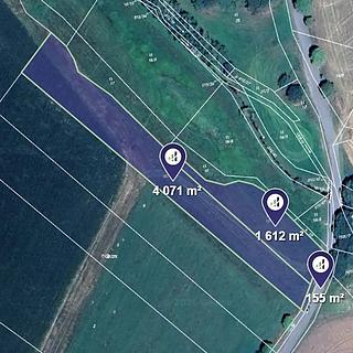 Prodej zemědělské půdy 18 336 m² Dub