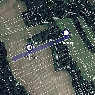 Prodej zemědělské půdy 4 120 m² Doubravice nad Svitavou, Hamry