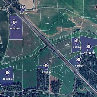 Prodej zemědělské půdy 107115 m² Velký Bor