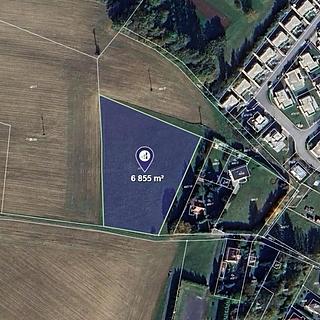 Prodej stavební parcely 6 855 m² Humpolec