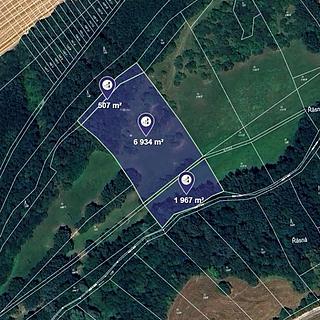 Prodej louky 2 866 m² Částkov