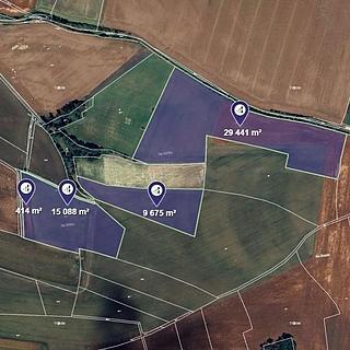 Prodej zemědělské půdy 27 309 m² Kropáčova Vrutice Kojovice