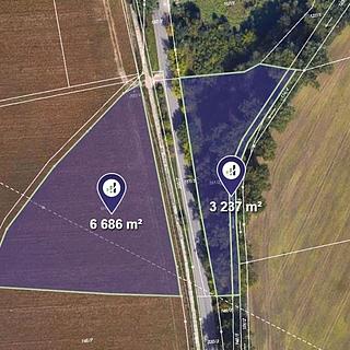 Prodej zemědělské půdy 3 308 m² Pardubice Semtín