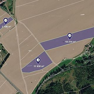 Prodej zemědělské půdy 8263 m&sup2; Třebětín