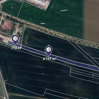Prodej komerčního pozemku 4 910 m² Budyně nad Ohří