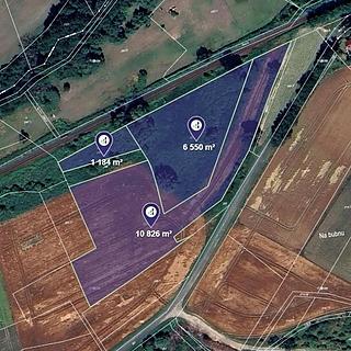 Prodej zemědělské půdy 9 280 m² Kropáčova Vrutice Kojovice