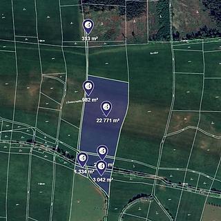 Prodej zemědělské půdy 31439 m&sup2; Čistá u Horek