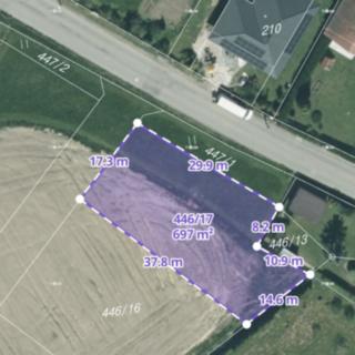 Prodej stavební parcely 697 m² Mokrouše