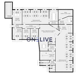 Pronájem kanceláře 365 m² Plzeň Jižní Předměstí, náměstí T. G. Masaryka