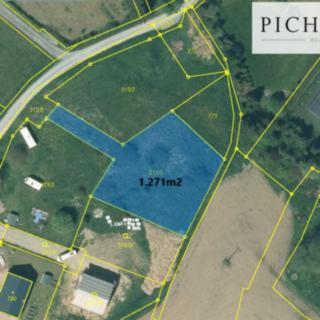 Prodej stavební parcely 1271 m² Smědčice