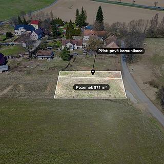 Prodej stavební parcely 871 m² Planá Zliv
