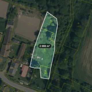 Prodej stavební parcely 2088 m² Bor
