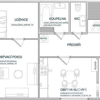 Pronájem bytu 2+1 66 m&sup2; Praha