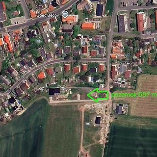 Prodej stavební parcely 697 m&sup2; Bečov