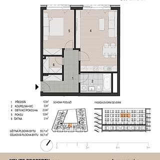 Prodej bytu 2+kk 60 m² Plzeň Východní Předměstí, Šumavská