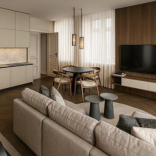 Prodej bytu 2+1 85 m² Praha Karlín, Karlínské náměstí