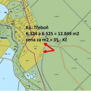Prodej zemědělská půda 12 849 m²
