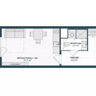 Prodej byt 1+kk, garsoniera 39 m²